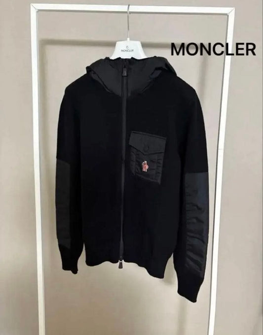 Moncler 2022-23 Autumn/Winter Hybrid Knit Parka, Size M #QY0VFM