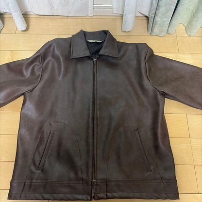 Brown Leather Jacket #QY30VS