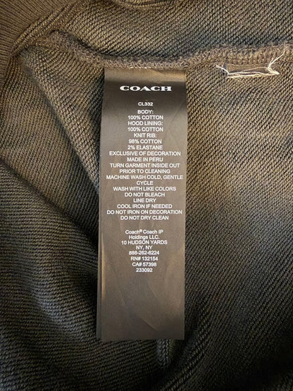 COACH hoodie, black, size L, with accessories #QYH5HS