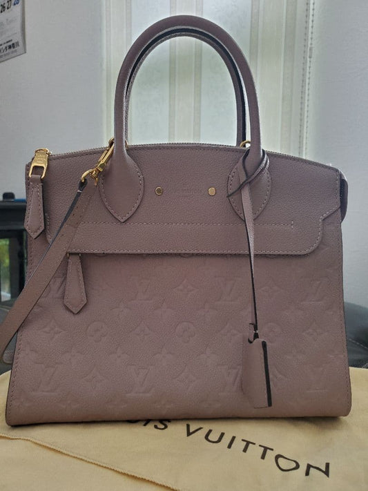 LOUIS VUITTON Monogram Pont Neuf MM 2-Way Shoulder Handbag #QY6WG3