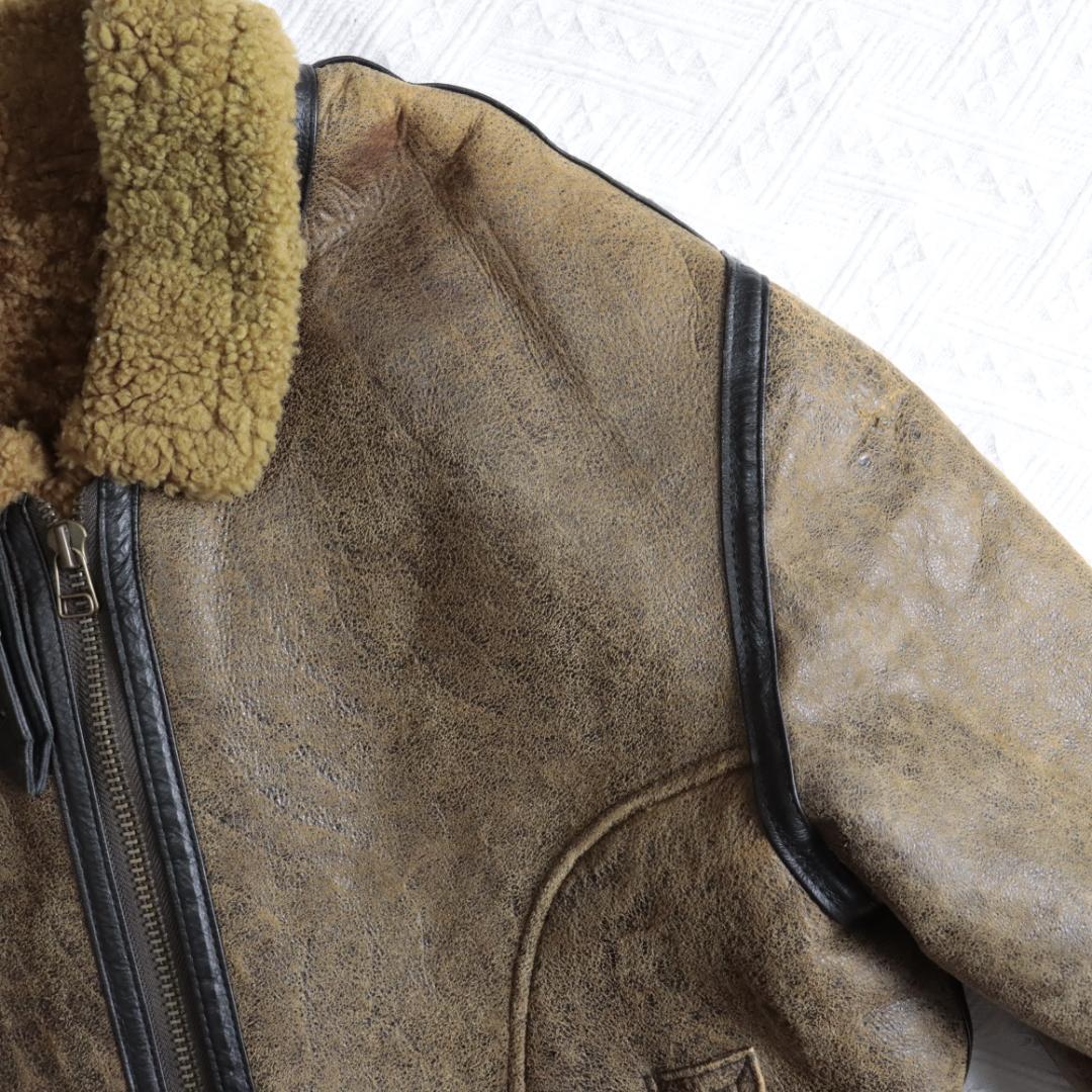 B-3 Jacket Real Leather Mouton Jacket Flight Jacket #QYCFZL