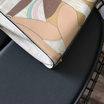 2022 FENDI Peekaboo Mini White Zucca Handbag #QY2TBP