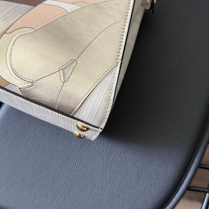 2022 FENDI Peekaboo Mini White Zucca Handbag #QY2TBP