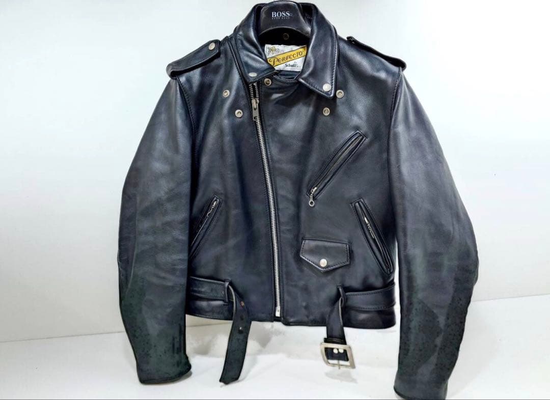 B140 Schott Double Rider Jacket Size 40 PERFECTO #QYCGCN