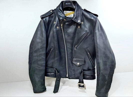 B140 Schott Double Rider Jacket Size 40 PERFECTO #QYCGCN