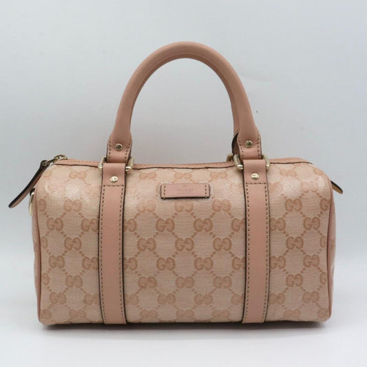 Gucci GG Canvas Leather Handbag Pink #QY4REH