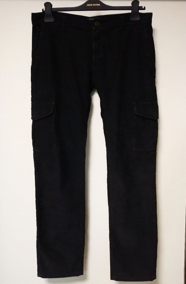 Dolce & Gabbana Corduroy Cargo Pants, Black, Size 48 #QYE5F9