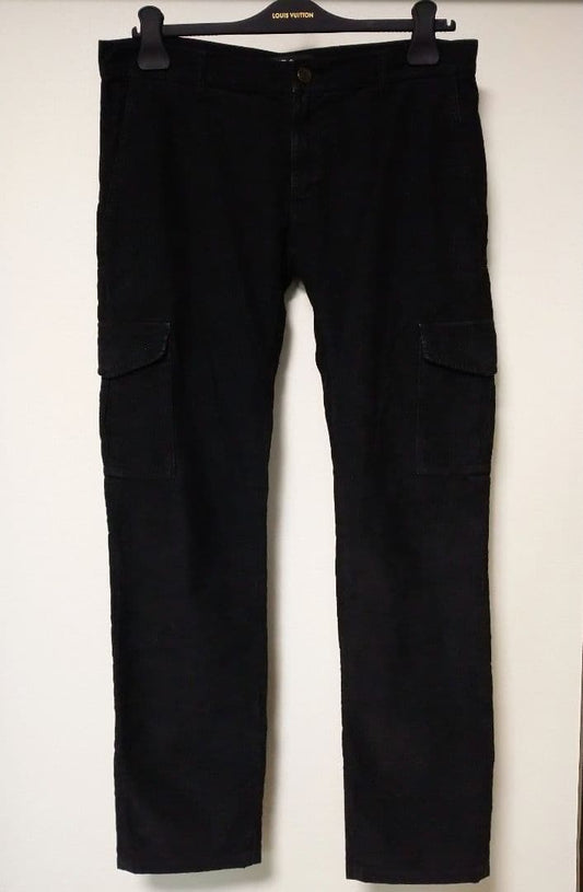 Dolce & Gabbana Corduroy Cargo Pants, Black, Size 48 #QYE5F9