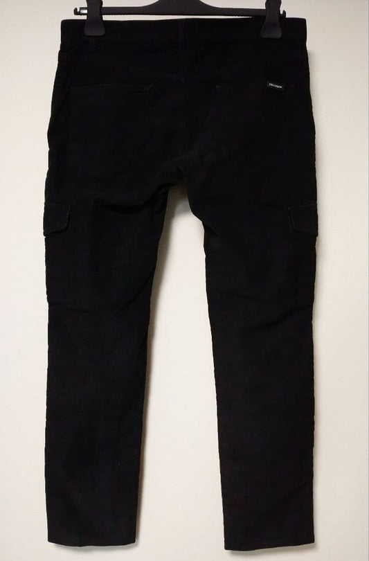 Dolce & Gabbana Corduroy Cargo Pants, Black, Size 48 #QYE5F9