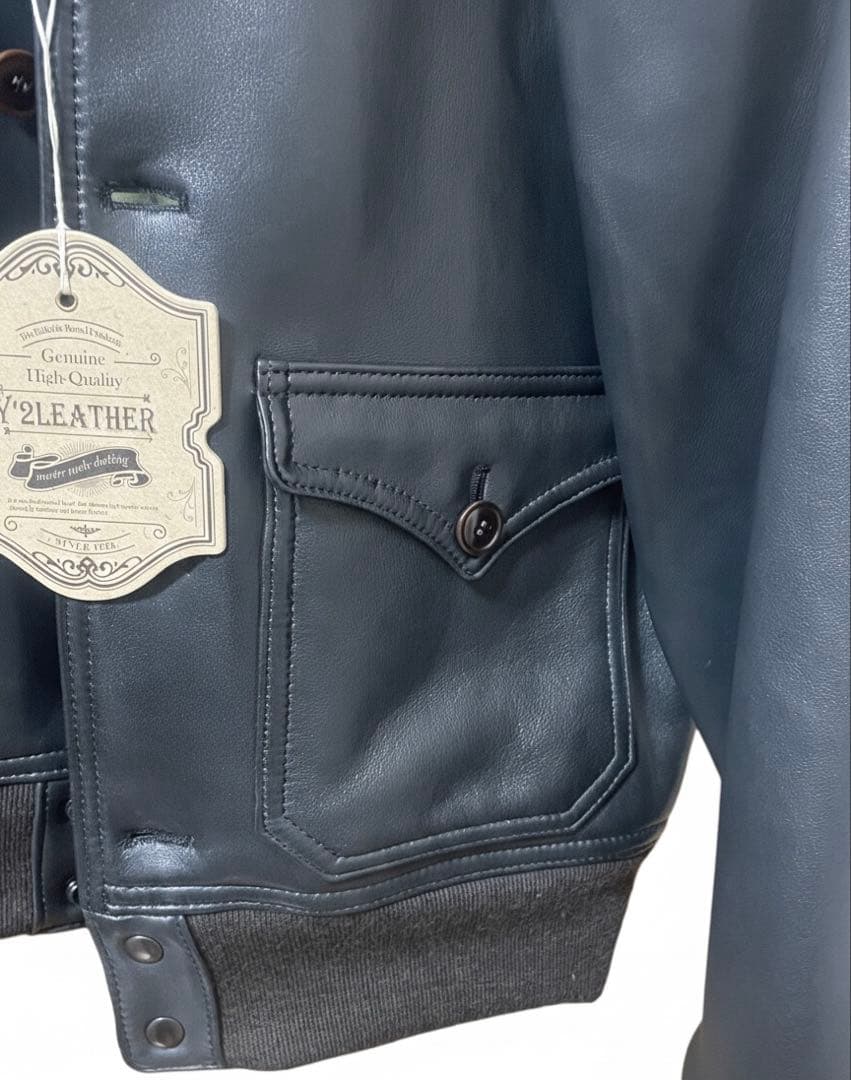Y'2 LEATHER A1 Leather Jacket, XL #QYCGGE