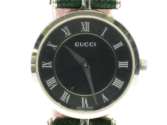 Gucci Quartz Watch with Black Side Shelly Strap, Non-Original Strap 1871 #QYKLAR