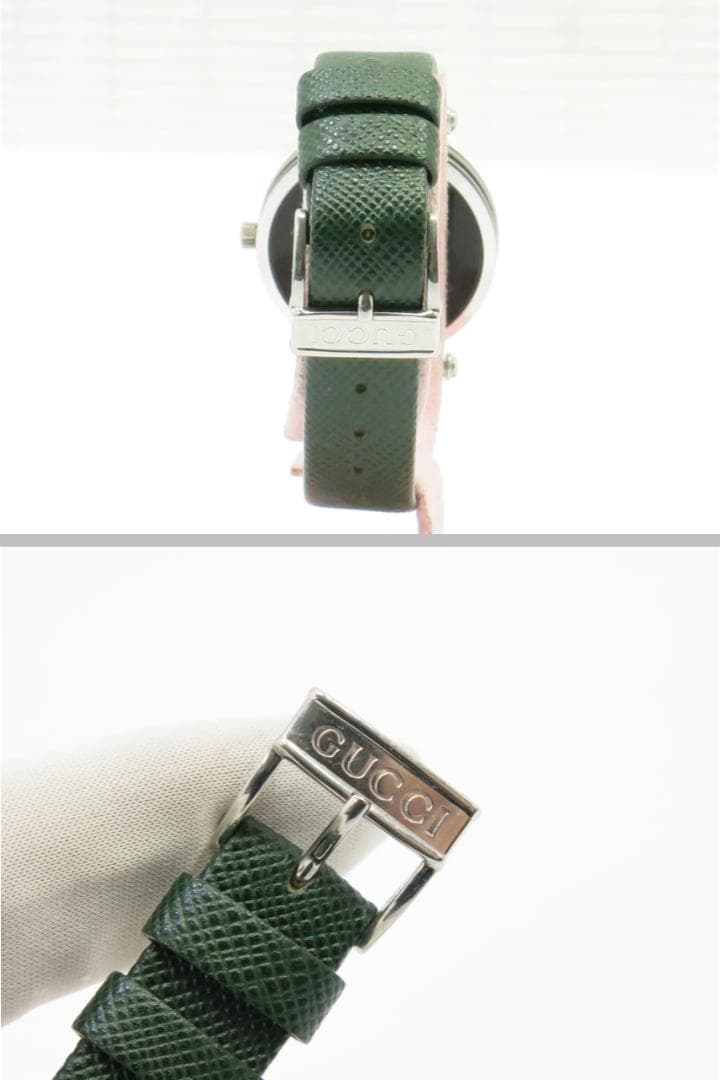 Gucci Quartz Watch with Black Side Shelly Strap, Non-Original Strap 1871 #QYKLAR
