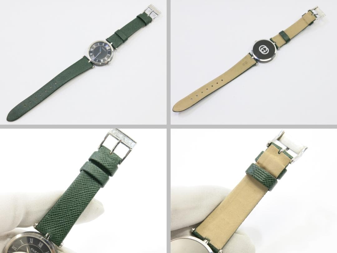 Gucci Quartz Watch with Black Side Shelly Strap, Non-Original Strap 1871 #QYKLAR