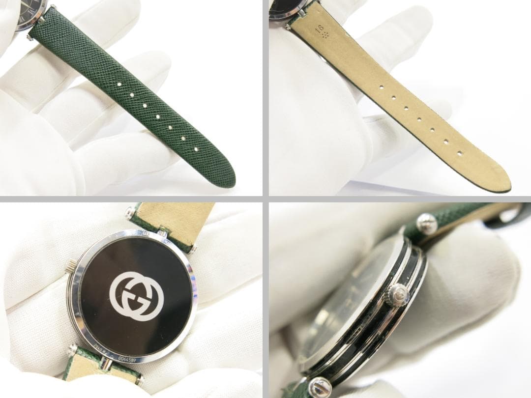 Gucci Quartz Watch with Black Side Shelly Strap, Non-Original Strap 1871 #QYKLAR