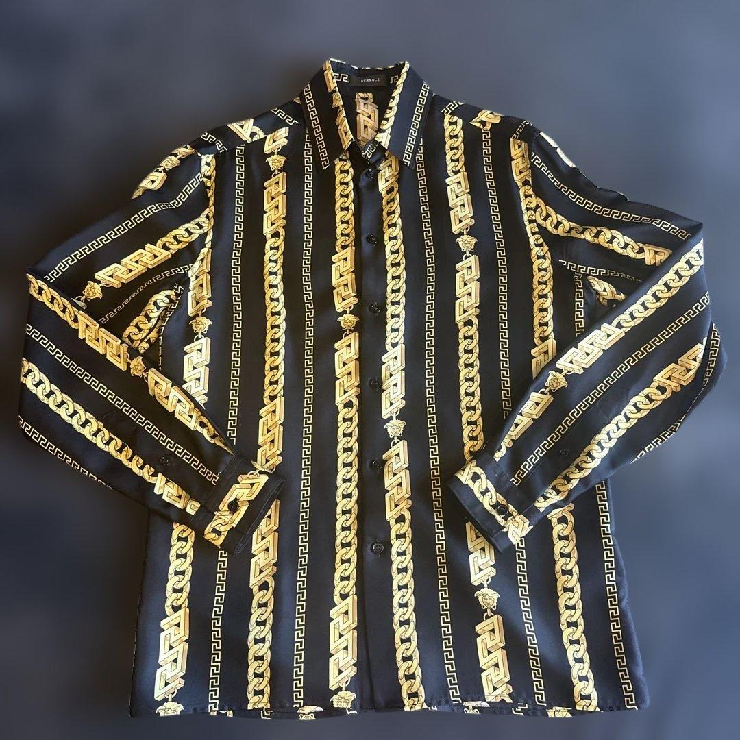 VERSACE Men's Silk Shirt Size 46 #QYD2ZQ