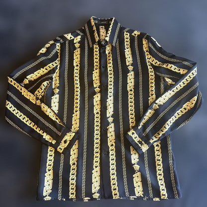 VERSACE Men's Silk Shirt Size 46 #QYD2ZQ