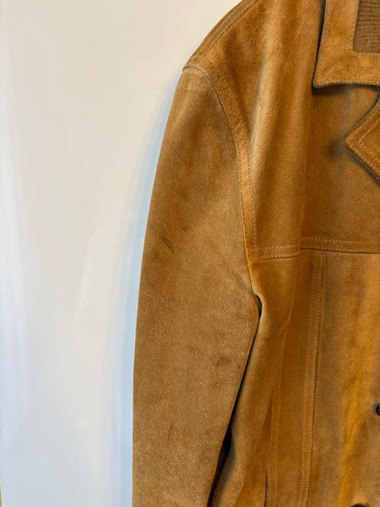 SAINT LAURENT Trapper Suede Leather Jacket 44 #PFL80P