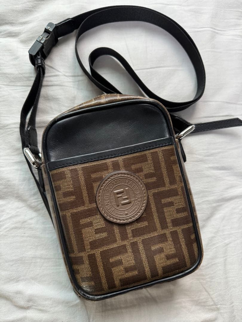 FENDI Shoulder Bag Brown Canvas/Leather #QY2CYP