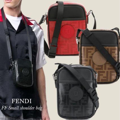FENDI Shoulder Bag Brown Canvas/Leather #QY2CYP