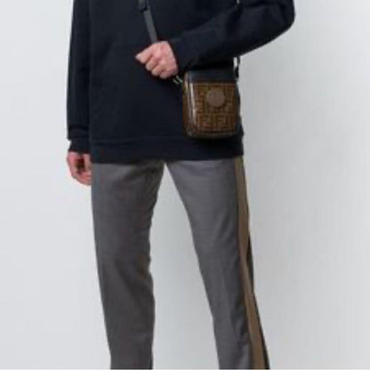 FENDI Shoulder Bag Brown Canvas/Leather #QY2CYP