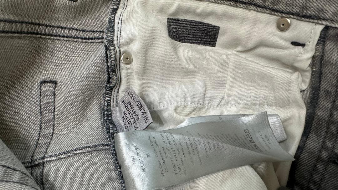 Dior Homme Denim Size 28, Gray, Stretch #PC380A