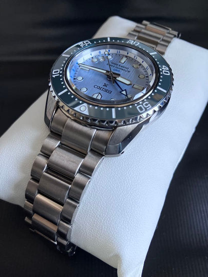 SEIKO Prospex GMT Diver 6R54 Ice Blue 110th Anniversary #QYIFZE