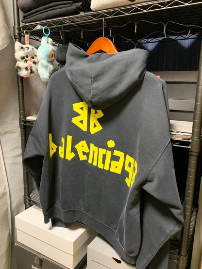 Balenciaga tape-type zip-up hoodie, size S #QY0G45