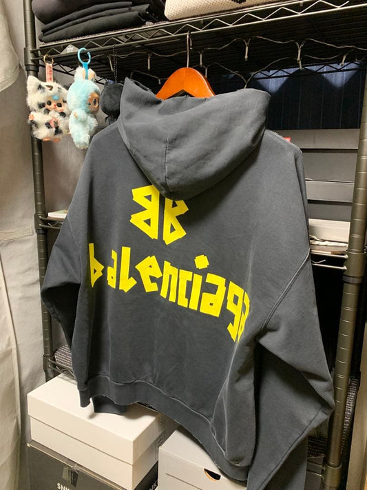 Balenciaga tape-type zip-up hoodie, size S #QY0G45