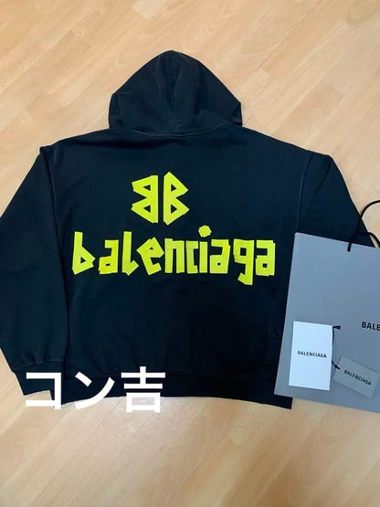 Balenciaga tape-type zip-up hoodie, size S #QY0G45