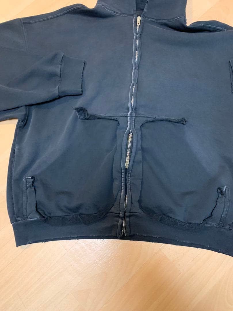 Balenciaga tape-type zip-up hoodie, size S #QY0G45