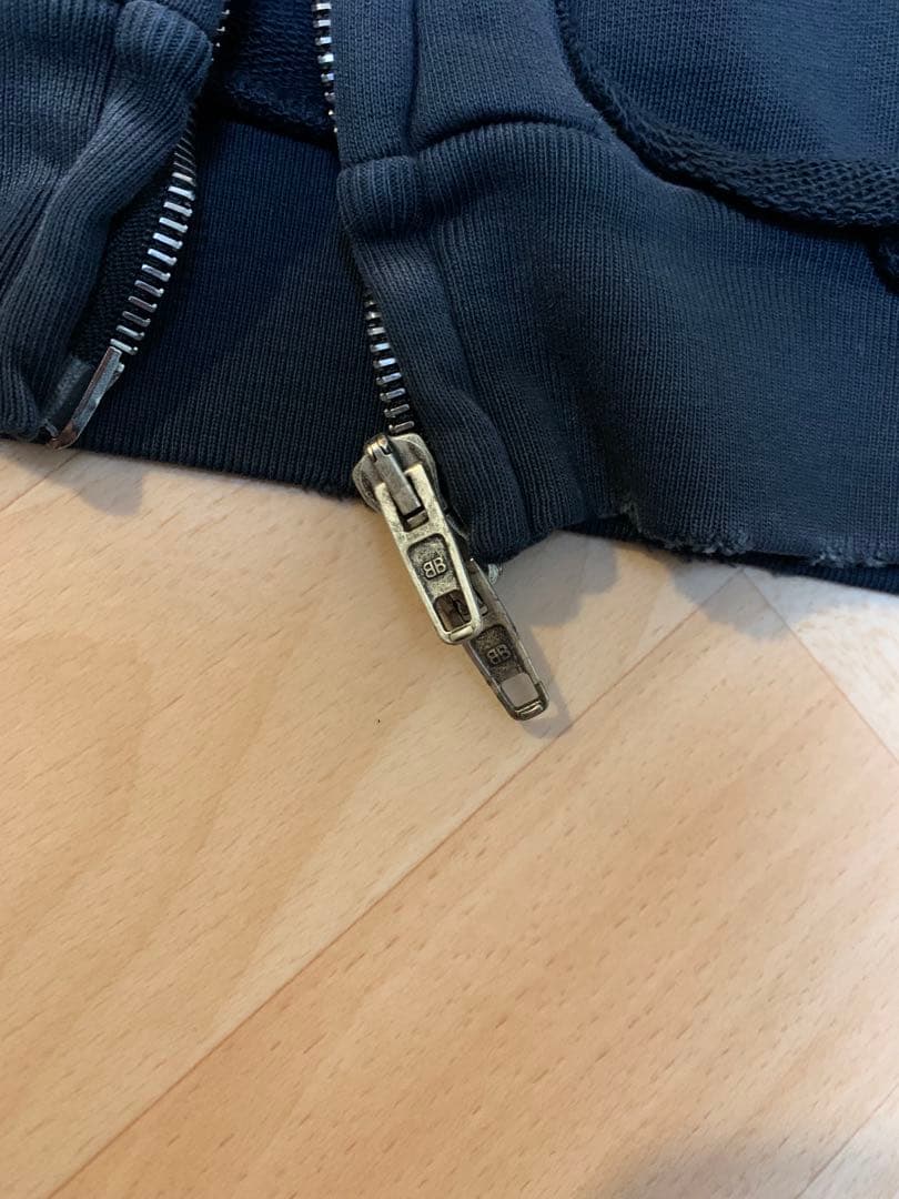 Balenciaga tape-type zip-up hoodie, size S #QY0G45