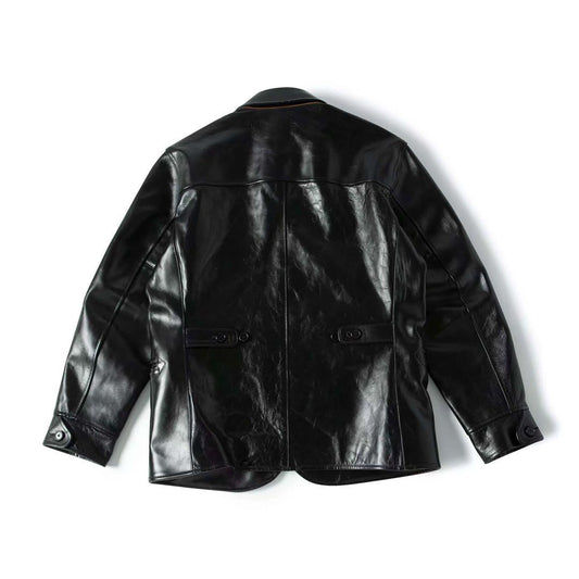 New for 25AW: Brown Horsehide Leather Car Coat, Size L #QYBKOX