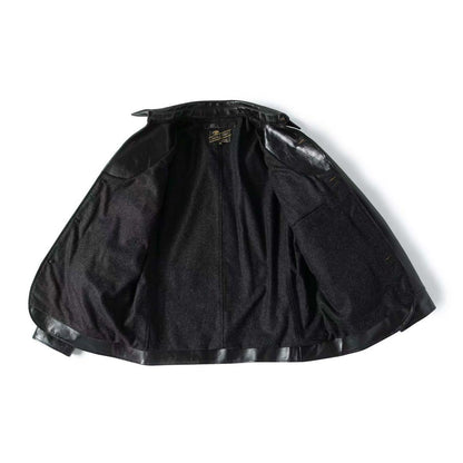 New for 25AW: Brown Horsehide Leather Car Coat, Size L #QYBKOX