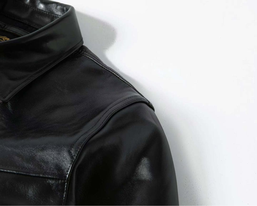 New for 25AW: Brown Horsehide Leather Car Coat, Size L #QYBKOX