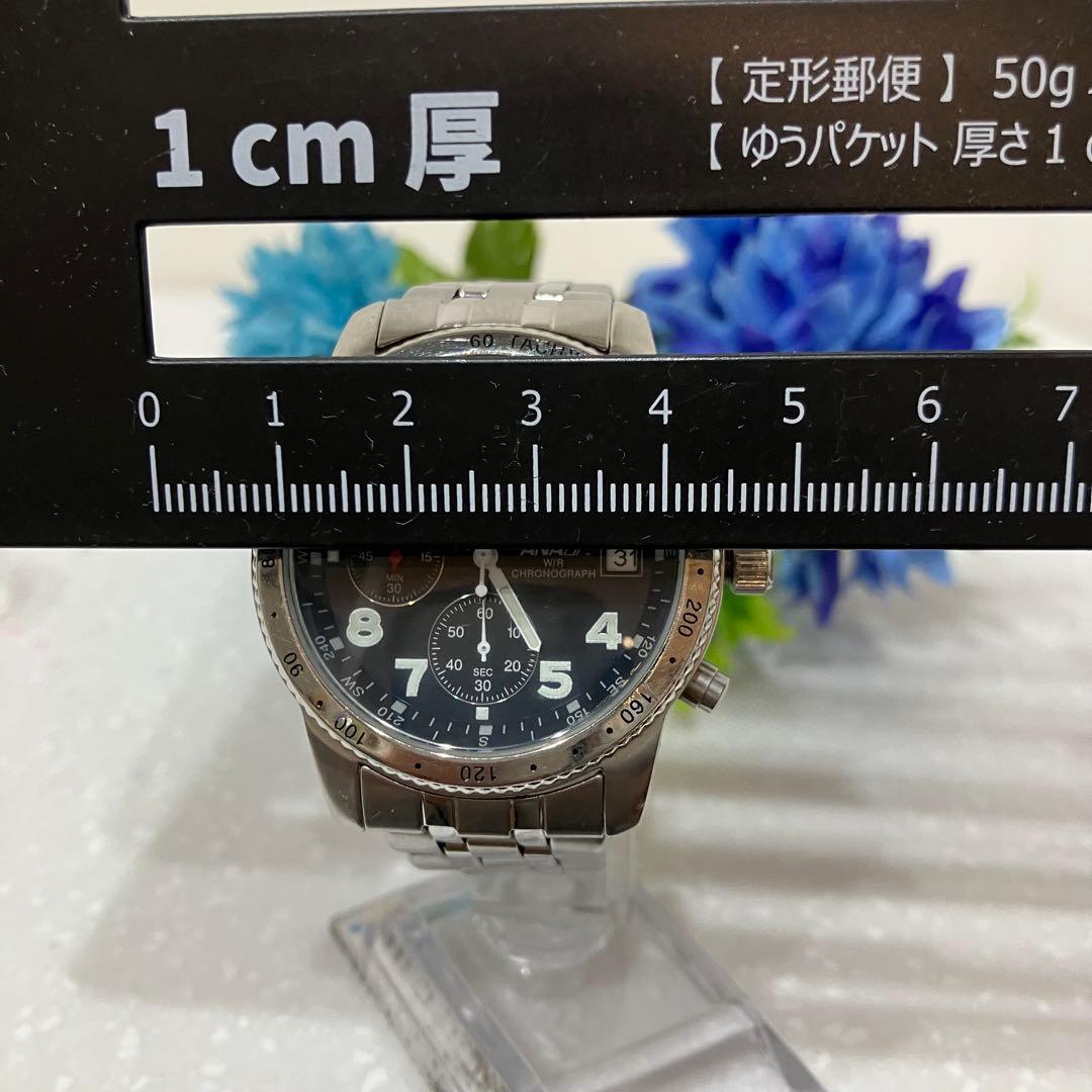 ANA Pilot Watch Chronograph Tachymeter Black #QYDQHX