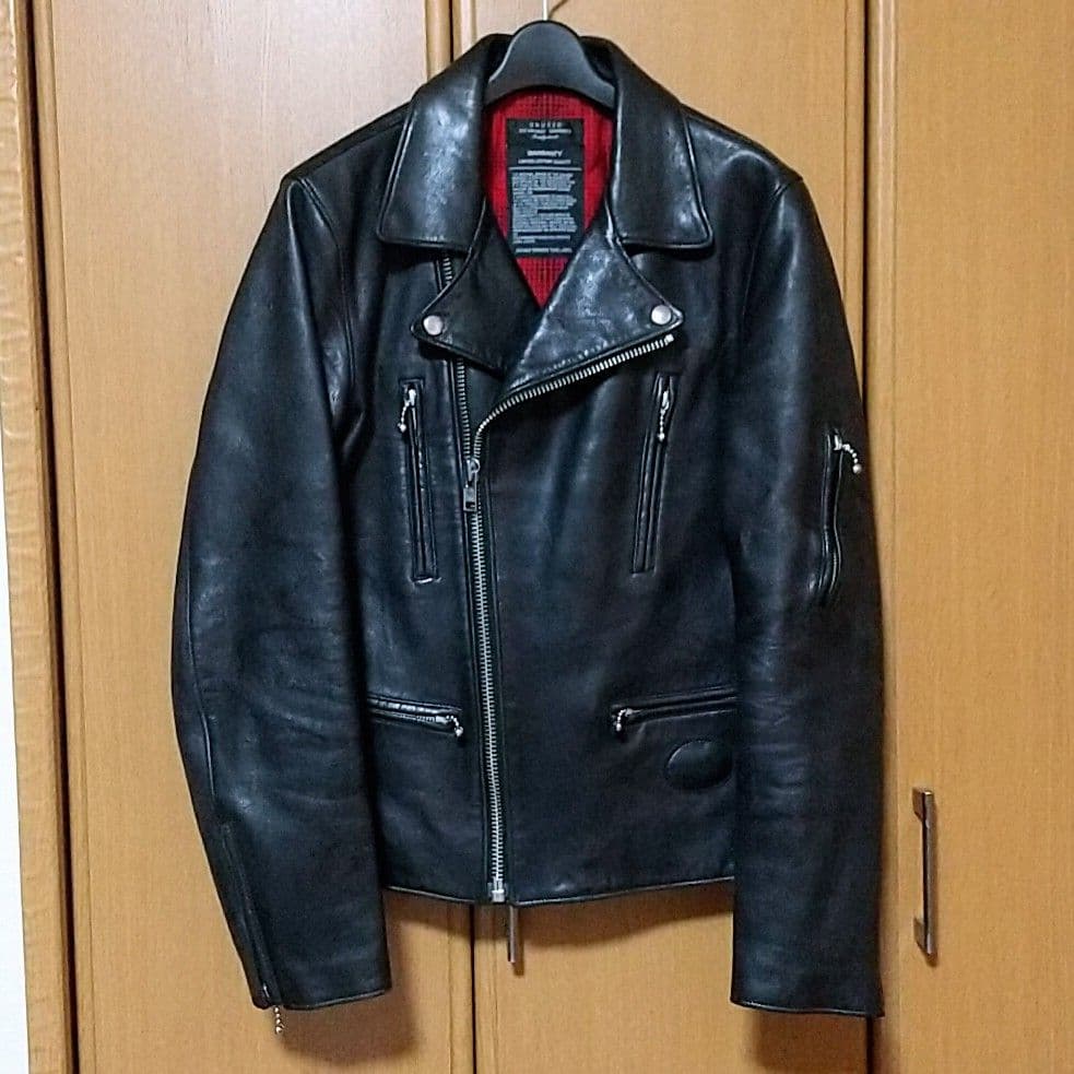 UNUSED Double Rider Jacket Sheepskin 3 #QYCV8C