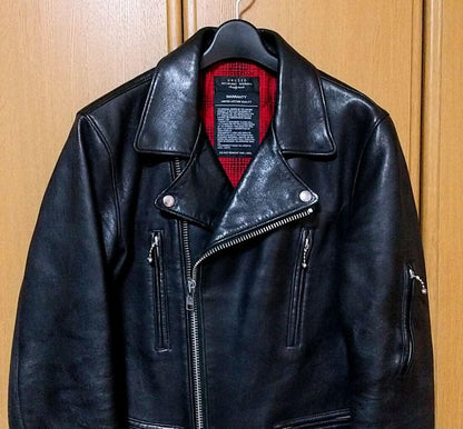 UNUSED Double Rider Jacket Sheepskin 3 #QYCV8C