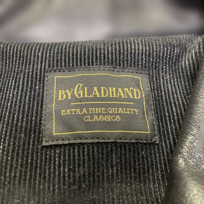 Made in Japan by Glad Hand Leather Jacket, Size L, Car Coat, Black Cowhi #QYKDE4
