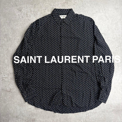 Saint Laurent Paris all-over print rayon shirt, size 39, made in Italy, #QY4IBF