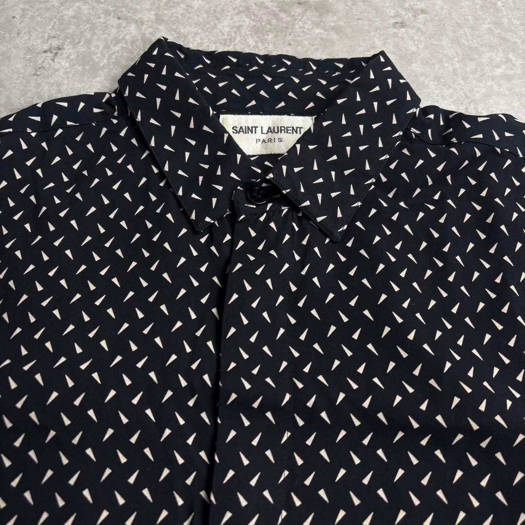 Saint Laurent Paris all-over print rayon shirt, size 39, made in Italy, #QY4IBF