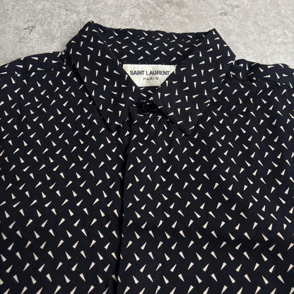 Saint Laurent Paris all-over print rayon shirt, size 39, made in Italy, #QY4IBF