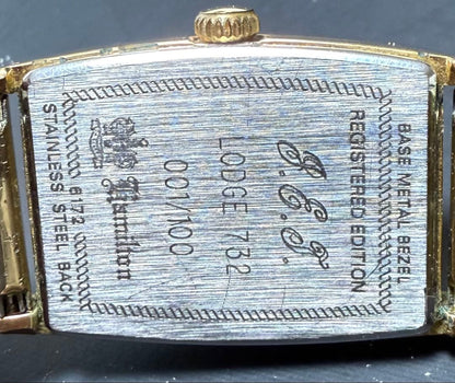Hamilton Freemason Quartz 100 pieces, serial number 001 100 #QY5LQD