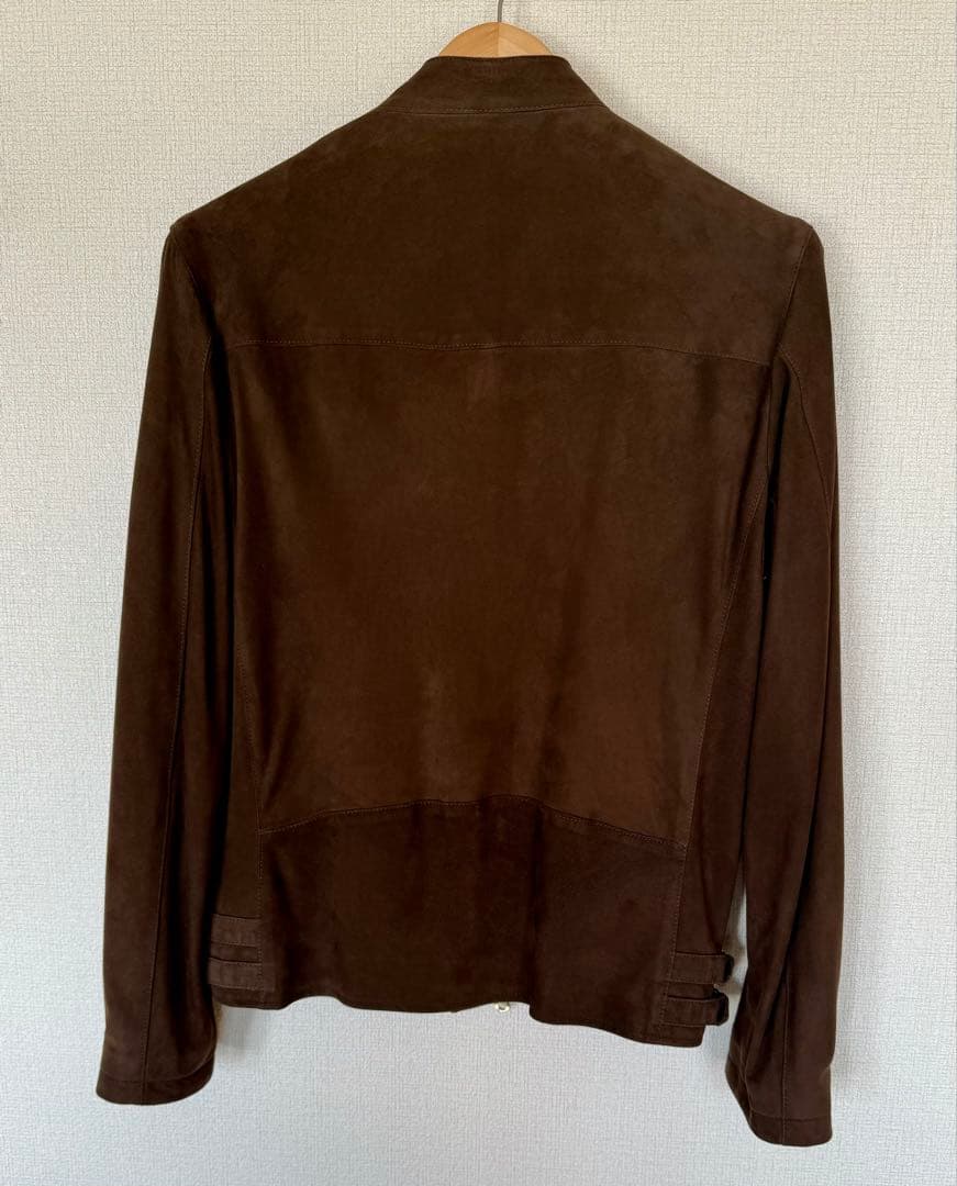 CINQUANTA Suede Rider's Jacket Brown #QYJPXT