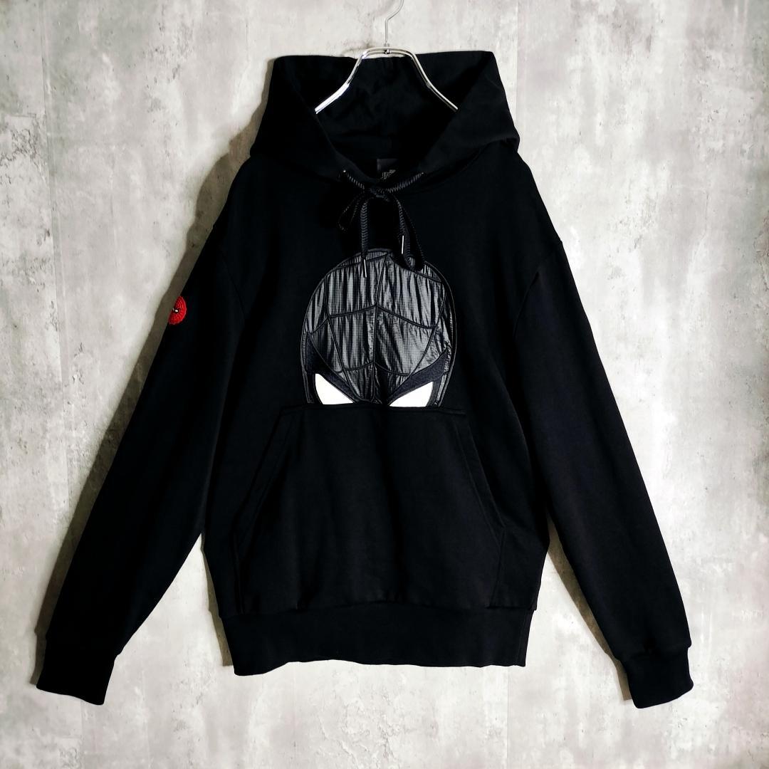 Moncler Marvel Black Spider-Man Hoodie, Size M #QYF0VP