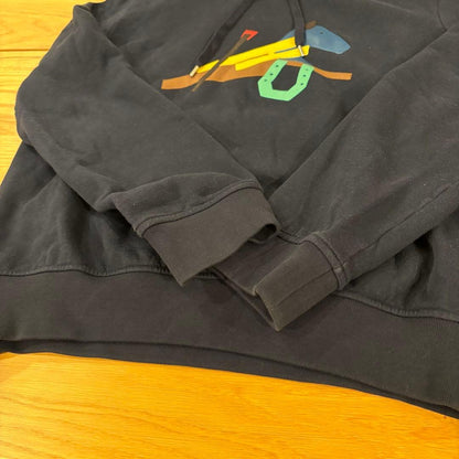 HERMES HERMES Horse Leather Patch Pullover in Navy Cotton #QY4AIJ