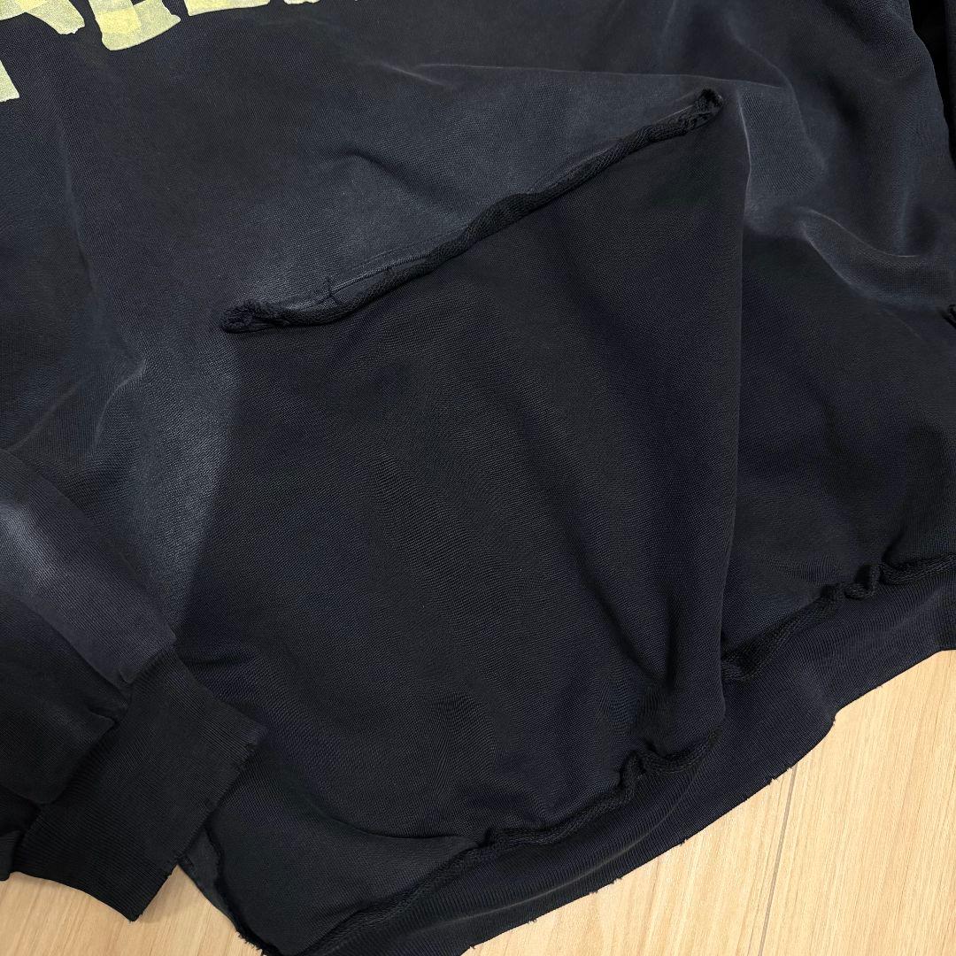 Balenciaga Tape Logo Distressed Hoodie 744190 TOVB1 #QY00A3