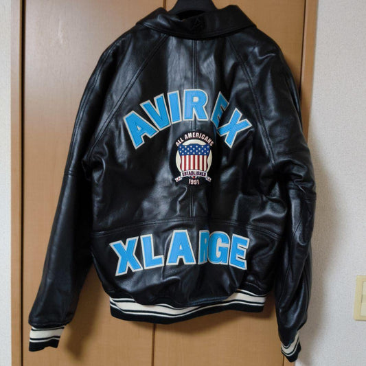 AVIREX XLARGE Leather Jacket Avirex L #QYELM9