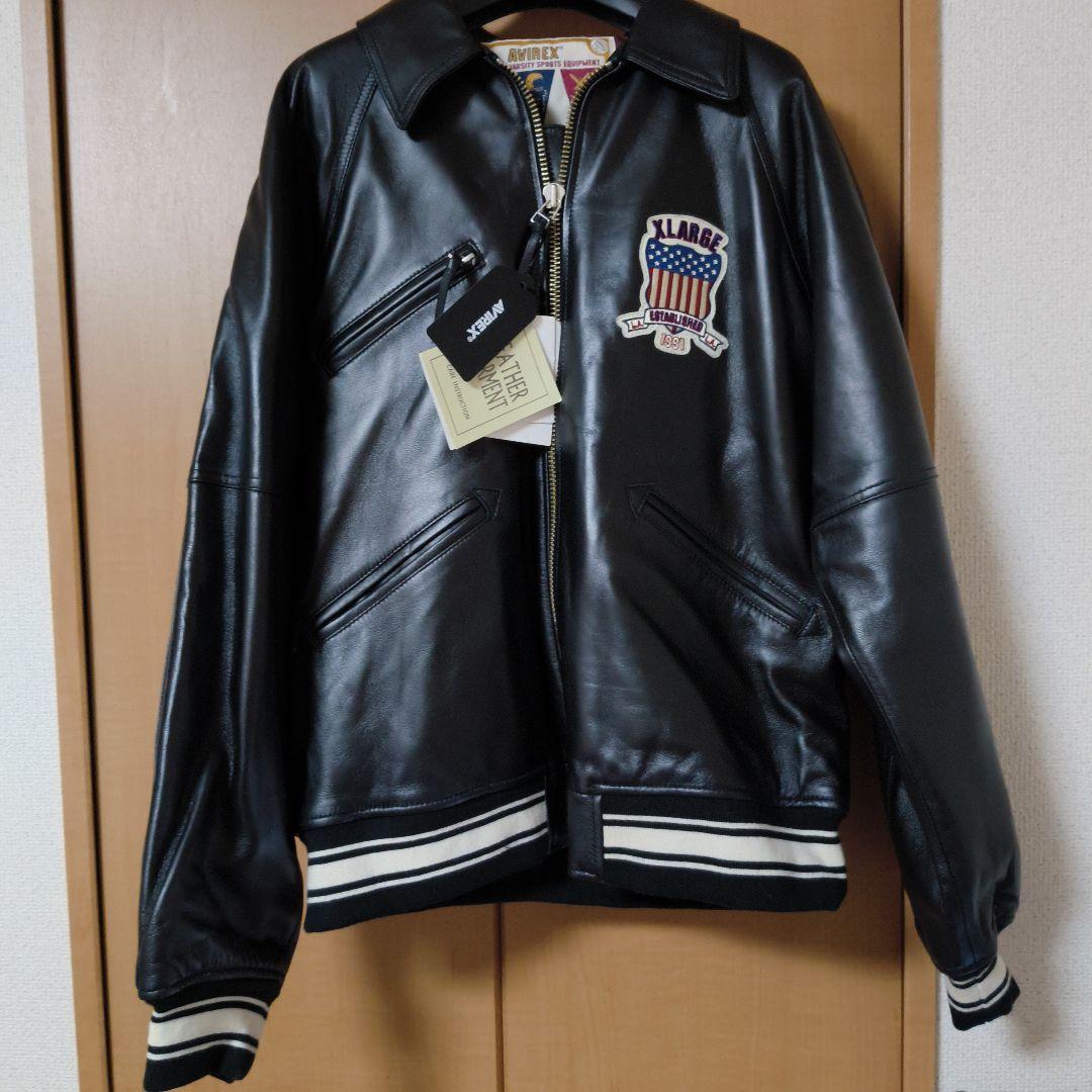 AVIREX XLARGE Leather Jacket Avirex L #QYELM9