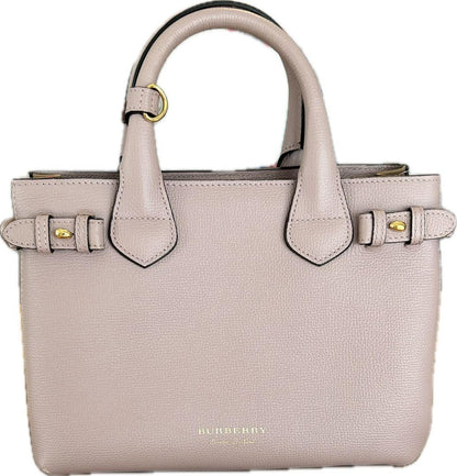 BURBERRY Banner Bag Dusty Pink Removable Strap Handbag #QY9FYK