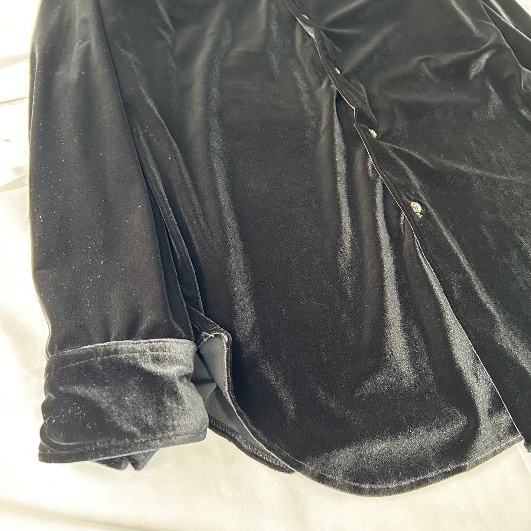 GIORGIO ARMANI Velvet Long Sleeve Shirt M #QY3FLQ